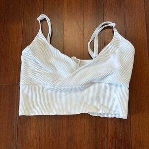 Forever 21 White Ribbed Top